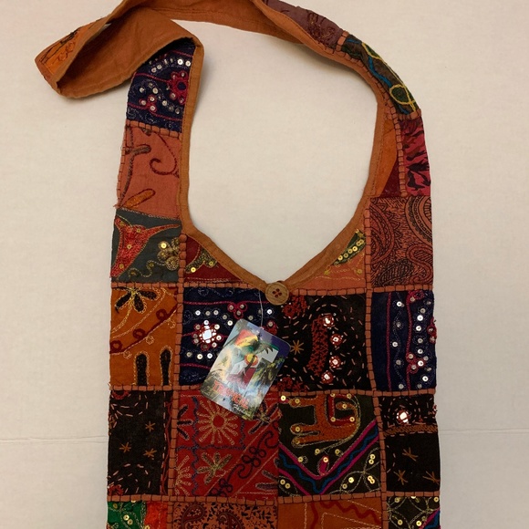 Indian Tropical Fashion Handbags - Indian Tropical Fashion Embroidered Sequins Bag